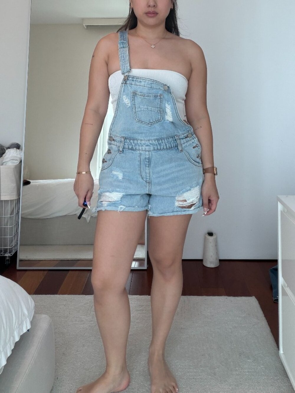 superdown Light Blue Denim Overalls